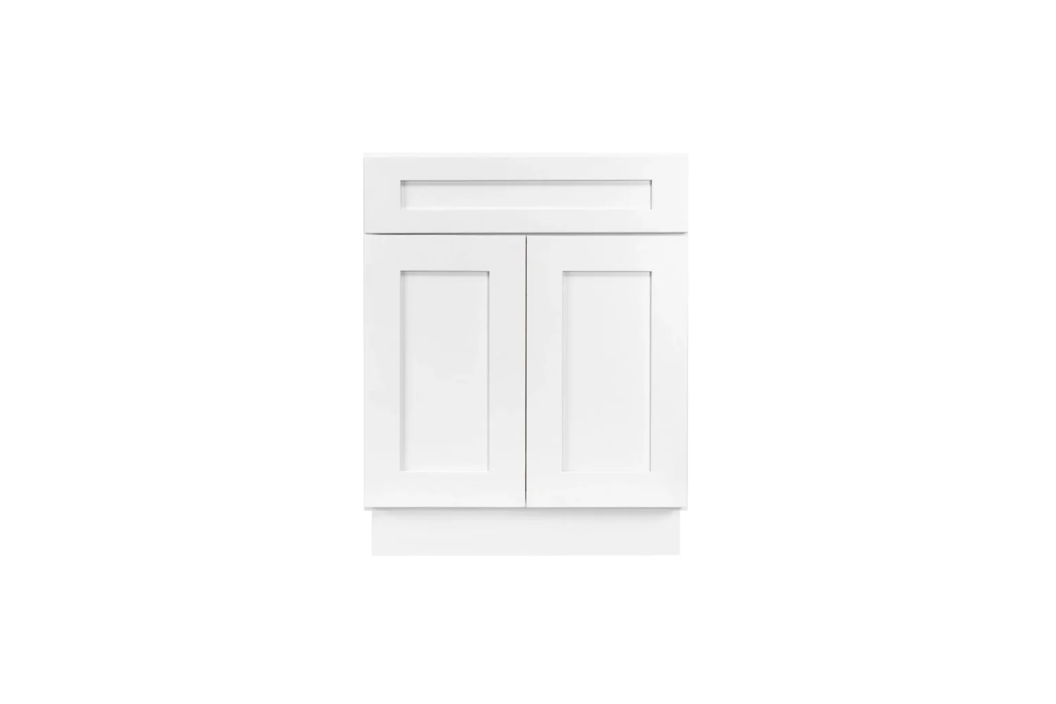 30" Base Cabinet — White Shaker cabinet, front view