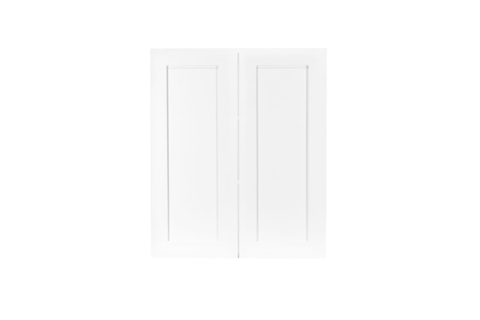 24" × 36" Wall Cabinet — White Shaker cabinet, front view