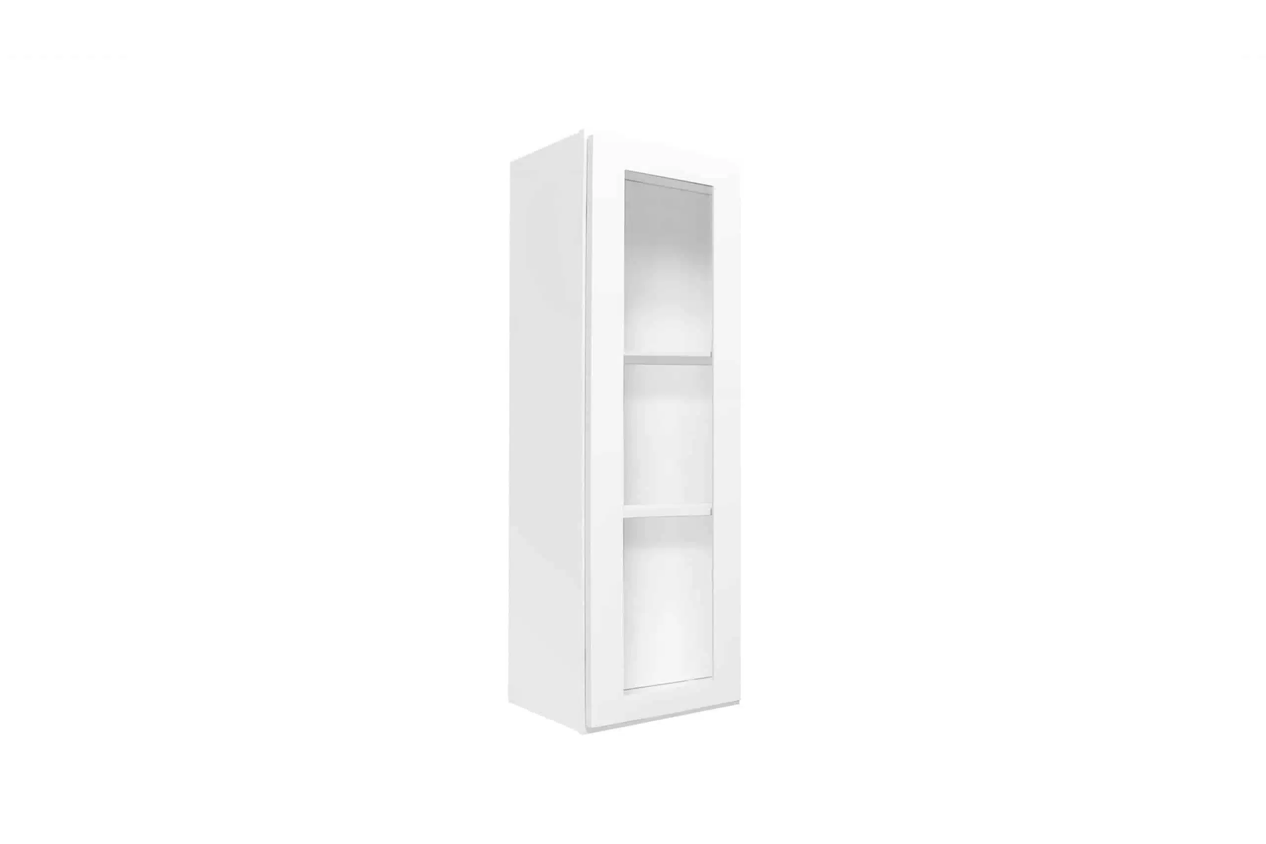 12" × 36" Glass Wall Cabinet — Front view
